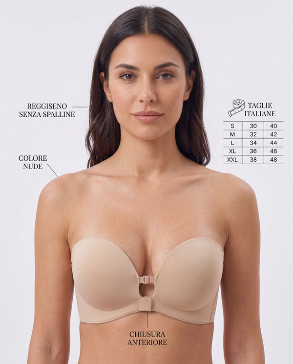 Reggiseno Senza Spalline con Chiusura Frontale