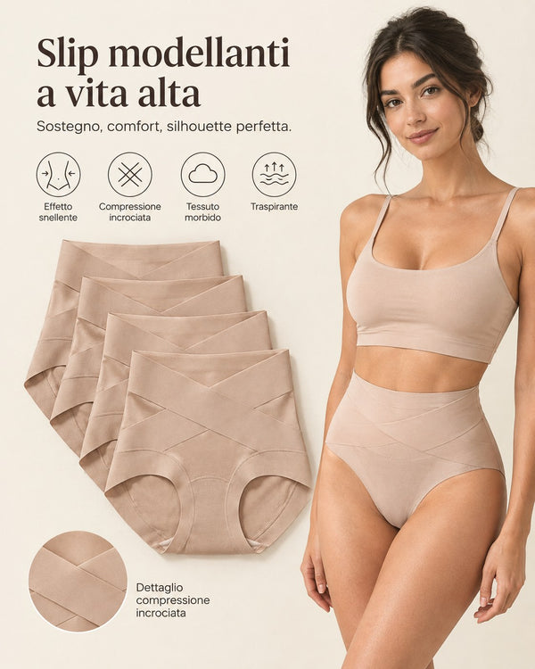 Slip Modellante Vita Alta a Compressione Incrociata
